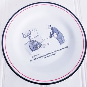 Restoration Hardware New Yorker Plate White Waiter Leo Cullum The Cartoon Bank